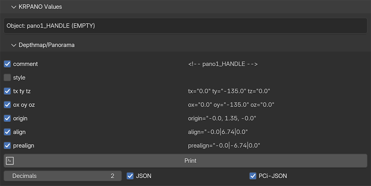 PCA krpano depthpano panel