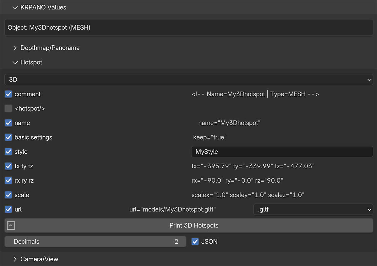 pca 3d hotspot values