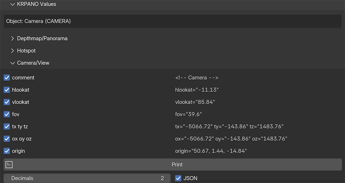 pca spotlight values
